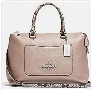Coach Emma Bag with Exotic Trim NWT